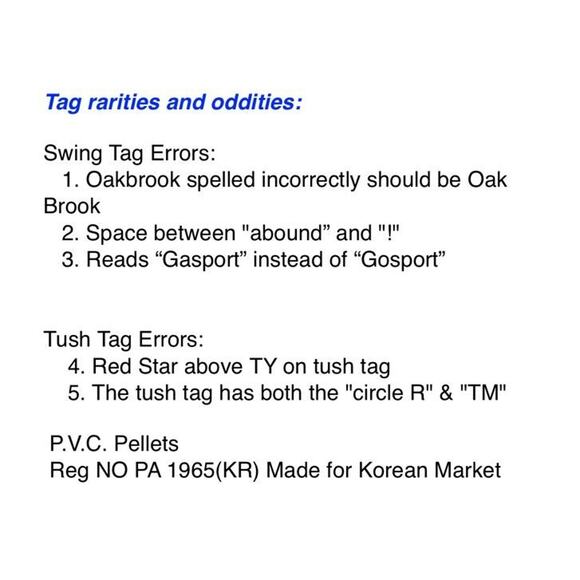 NEW TY Beanie Baby PEACE THE BEAR 1996 Rare Beanie Baby Toy Tie Dye 008421040537 - Picture 10 of 10